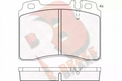 R BRAKE rb0861200 -  Комплект тормозных колодок, дисковый тормоз